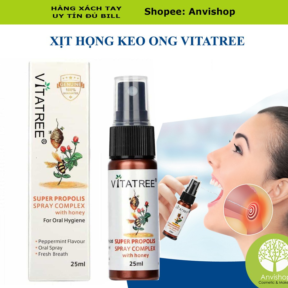 Xịt Keo Ong Vitatree 25ml date 2023