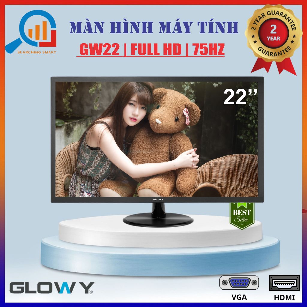 Màn Hình PC 22inch hãng GLOWY - Mới 100% FULL BOX  - Bảo hành 24 tháng 