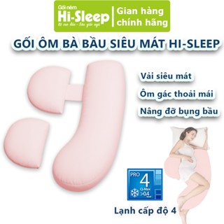 Gối ôm bà bầu HI-SLEEP thiết kế 2 trong 1- Nâng đỡ bụng giúp ngủ ngon, gác chân kê lưng tiện lợi
