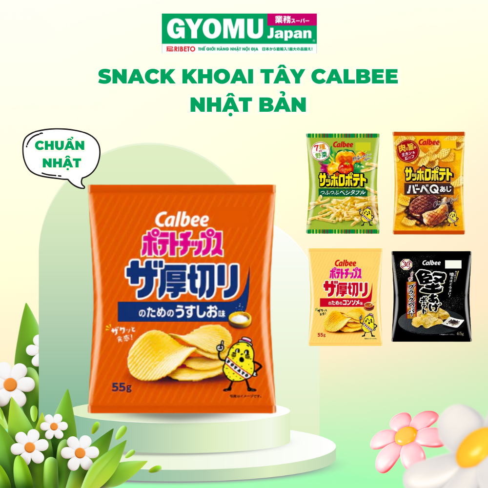 Snack khoai tây Calbee các vị nội địa nhật bản - Gyomu Japan