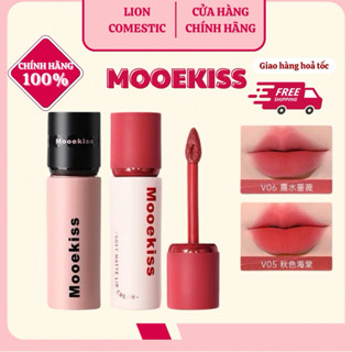 [MOOEKISS] Son Mooekiss Nắp Đỏ Không Dính Cốc Bền Màu Tự Nhiên Son lì Son môi 6 Màu Có Sẵn 3g