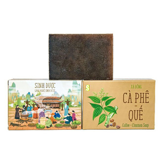Xà bông Cà Phê - Quế 110g, làm sạch da, giữ ấm, hỗ trợ tẩy da chết- Sinh Dược