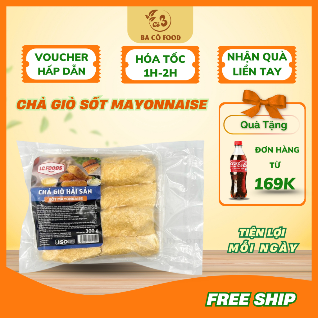 [ Siêu Tốc HCM ]  Chả Giò Xốt Mayonai Nhân Hải Sản LCFoods Chiên Giòn- 300G