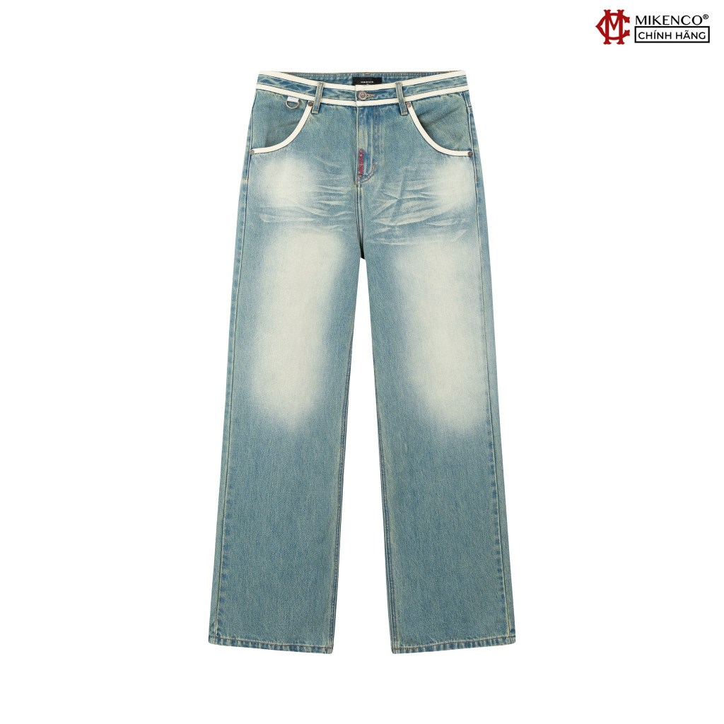Quần jean unisex MIKENCO Straight Rigid Wash Jeans