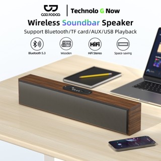 Loa Bluetooth GOOJODOQ 5.3 Loa Gỗ Phong Cách Marshall Chế Độ Chờ Siêu Dài Thích Hợp Cho Gia Đình