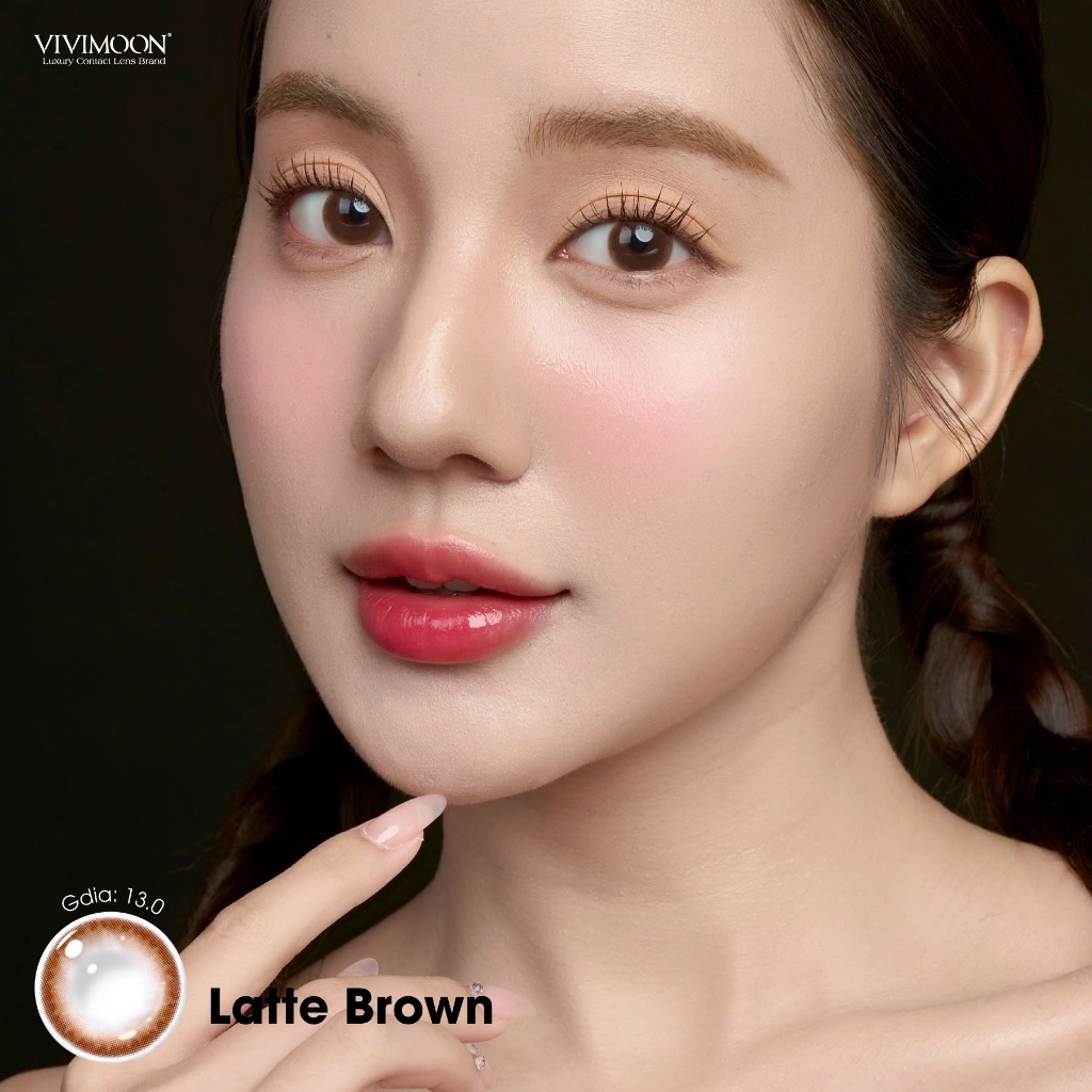 01 Chiếc Lens cận 1 ngày màu nâu tự nhiên VIVIMOON khóa ẩm Latte Brown (Giá 1 bên mắt, x2 để đặt 1 đôi) | BigBuy360 - bigbuy360.vn