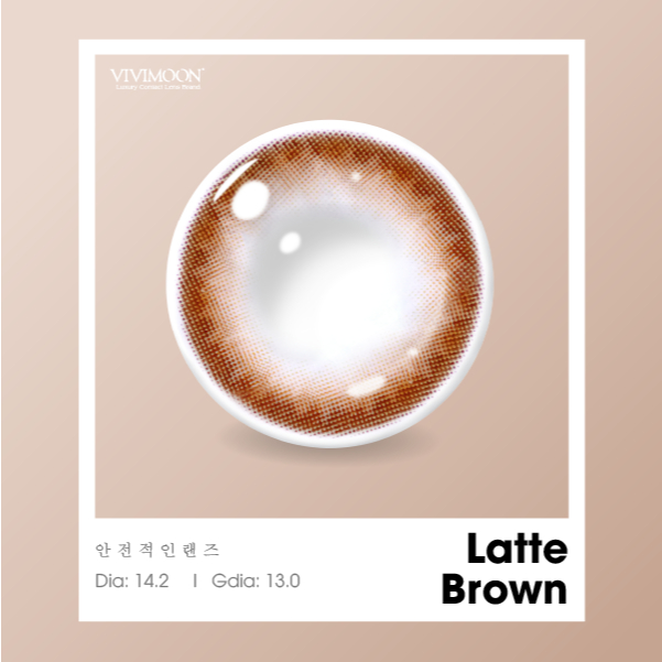 01 Chiếc Lens cận 1 ngày màu nâu tự nhiên VIVIMOON khóa ẩm Latte Brown (Giá 1 bên mắt, x2 để đặt 1 đôi) | BigBuy360 - bigbuy360.vn