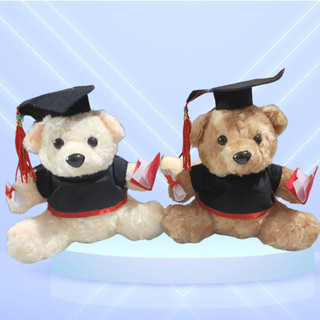  Gấu Bông Tốt Nghiệp Lông Xù 20cm Làm Qùa Tặng Cuối Cấp Gấu Bông Cử Nhân Cho Bé 