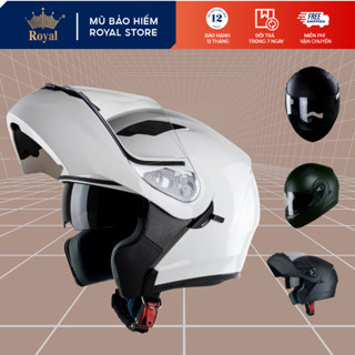 Mũ Bảo Hiểm Full Face  Royal M179 Cao Cấp, Mũ Bảo Hiểm Lật Hàm Đi Phượt Chính Hãng