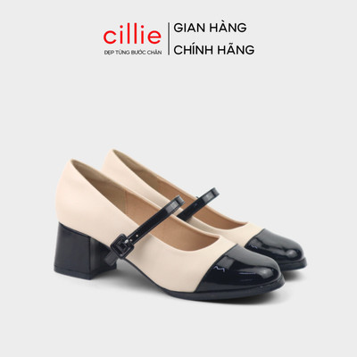 Giày Búp Bê Marry Jane Nữ Cillie Gót Vuông Cao 5cm Lolita Kiểu Dáng Công Chúa