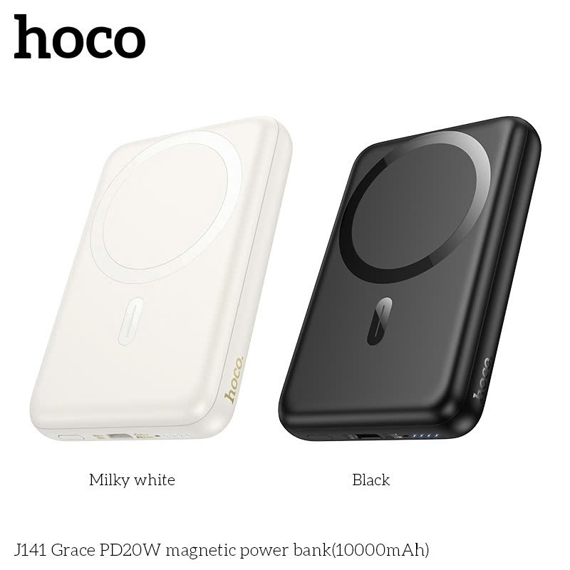 Cục tích điện từ tính Hoco J141 dung lượng 10000 mAh sạc nhanh PD20W và 7.5W/10W/15W