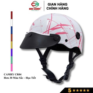 Nón bảo hiểm nửa đầu an toàn CAMRY HELMETS an toàn, nhiều màu thời trang cá tính, Freesize(55-58cm)