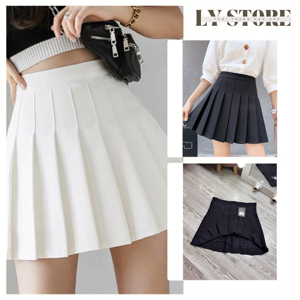 Chân Váy Xếp Ly,Chân Váy Tennis Xếp Ly May Kèm Quần Bên trong,LY STORE