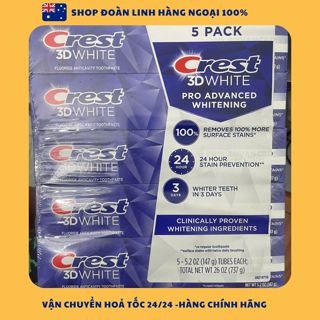  Kem Đánh Răng Trắng Răng Crest 3D White Advanced Whiteing 147gr và  Arctic Fresh 135gr Hàng Chuẩn Mỹ 