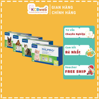 Virbac Milpro _ Viên xổ giun, sán cho chó mèo
