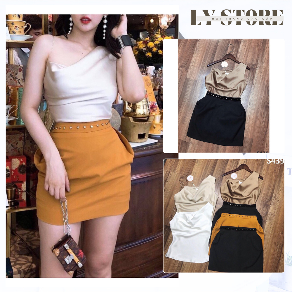 ÁO PHI LỤA  💥𝑭𝑹𝑬𝑬𝑺𝑯𝑰𝑷💥Aó Phi Lụa Cổ Đỗ 1 Bên,LY STORE