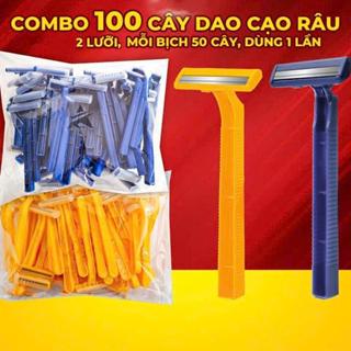 SÉT 50 - 100 CHIẾC DAO CẠO RÂU DÙNG 1 LẦN , SIÊU TIẾT KIỆM , NHỰA CAO CẤP
