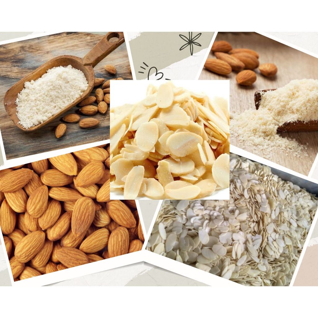 Hạnh nhân lát, hạnh nhân hạt, hạnh nhân bột làm bánh các loại, ngũ cốc, granola