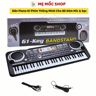  Đàn Piano 61 Phím Thông Minh Cho Bé Kèm Mic & Sạc Cho Bé Memoshop Gồm16 Tone Nhạc 1 Loa Nhiều Chức Năng 