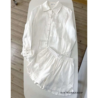 𝗛𝗮̀𝗻𝗴 𝗰𝗵𝗶́𝗻𝗵 𝗵𝗮̃𝗻𝗴 Set sơ mi linen xước cao cấp - ON WORKSHOP