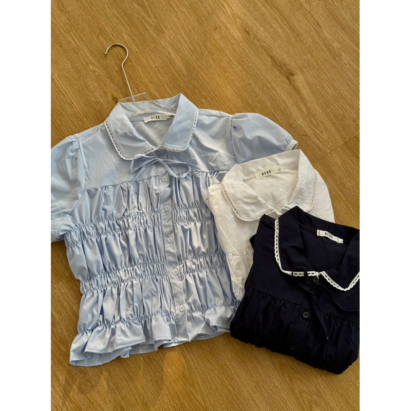 | Beos Bigsize | Sơ mi nhúng bigsize 60-100kg phối viền ren cho cô nàng chubby