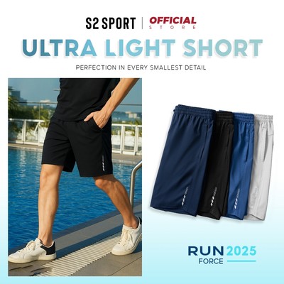 COMBO 2 Quần đùi nam thể thao S2 SPORT short gió mềm thoáng khí mặc hè thoải mái - QS02.CB2