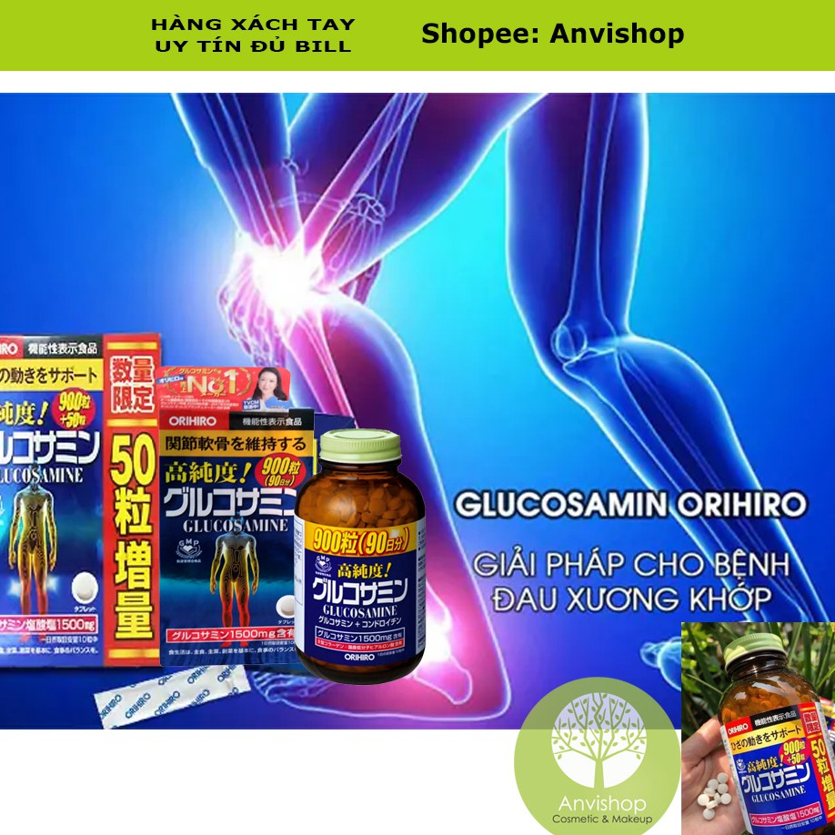 Viên bổ xương khớp Glucosamine Orihiro Nhật Bản 900 viên, 950 viên Date 2022