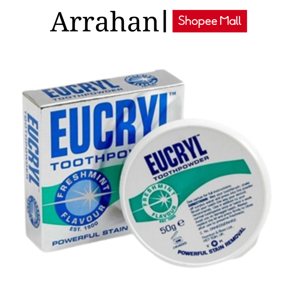 Bột Trắng Răng Eucryl Giúp Răng Trắng Sáng 50g
