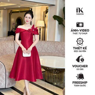  Đầm Tiệc Hoa Hướng Dương NK Fashion Nữ Tính Sag Trọng Vải Mềm Mịn NKDV2410001 