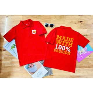 Áo đồng phục lotteria cao cấp size chung nam nữ- La'house Uniform
