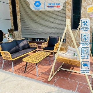  Combo Bàn Ghế Xích Đu Ban Công Sân Vườn Mẫu Cánh Én FutureHomes Chất Liệu Thép Không Gỉ BH 24 tháng 