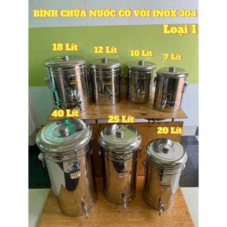 BÌNH ĐỰNG NƯỚC INOX 304 CAO CẤP, HÀNG LOẠI 1 CHÍNH HÃNG, ĐỦ SiZE (Không kèm phần lọc)