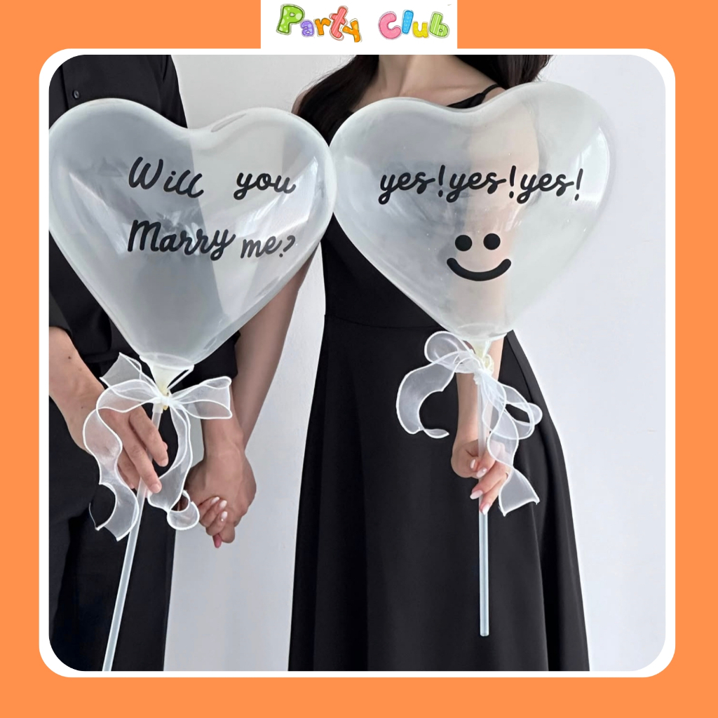 Bóng trái tim will you marry me cầu hôn, chụp ảnh pre wedding