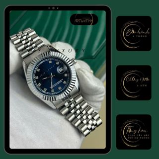 Đồng Hồ Nam Dây Thép Đúc Chạy Pin R38, Đồng Hồ Size 38mm Kim Trôi Sang Trọng Chống Nước Bảo Hành 12 Tháng