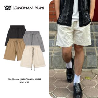    Xả kho   Quần Short Đùi DINOMAN Chất Liệu Gió Nhăn Basic Unisex Nam Nữ Mát Mẻ Form Regular Dễ Phối Đồ - QS05 