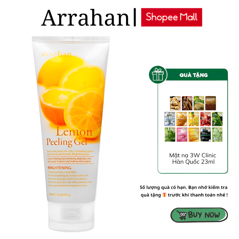 Tẩy Da Chết Arrahan Lemon Peeling Gel 180ml Hàn Quốc