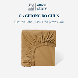  Ga Giường Cotton Satin 2m2x2m Nhiều Màu bo chun Cao Cấp AOICONCEPT không xù lông trơn mượt thoáng mát Home Bedding 
