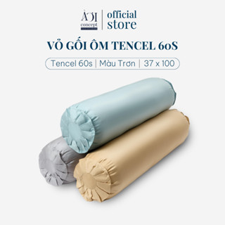 [Deal Sốc] Vỏ Gối Ôm Lụa Tencel 60s Size 37x100cm Hàn Quốc Cao Cấp À Ơi Concept Màu Trơn Nhiều màu Dây kéo khoá