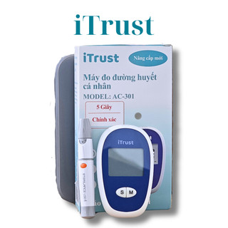 Máy Đo Đường Huyết Chính Hãng Itrust AC-301 Giá Rẻ Tặng Kèm 25 Que Thử + 25 Kim Chích, máy bảo hành trọn đời