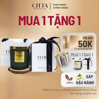 Nến Thơm Floris 425G (15Oz) Sáp 2 Bấc, Sáp Đậu Nành, Bấc Cotton Không Khói - CITTA Bloom of Scent