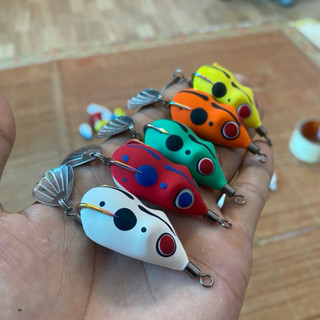 MỒI CÂU NHÁI HƠI CHUỘT LẮC TK34 3.8cm. lưỡi TITAN, BODY mềm thon gọn, action chuẩn