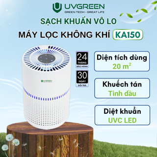 Máy Lọc Không Khí Diệt Khuẩn UVGREEN KA150-UVC LED,Tinh Dầu,Lõi Lọc HEPA H13, Bảo Hành 24T