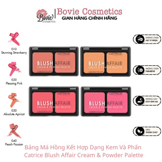  Kèm mút tán  Bảng Má Hồng Kết Hợp Dạng Kem Và Phấn Catrice Blush Affair Cream & Powder Palette 
