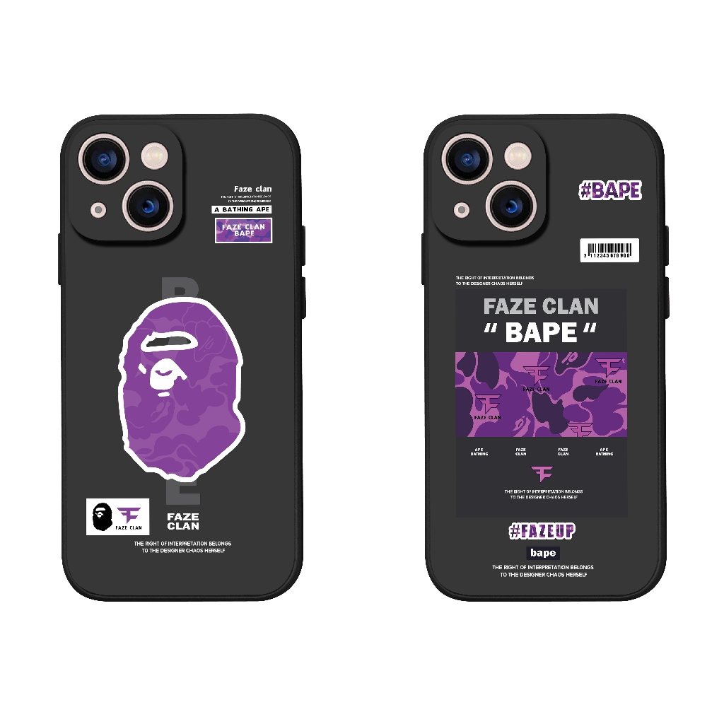Ốp lưng iPhone Bape Feza Clan TPU Viền Vuông