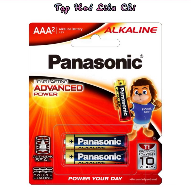 Vỉ 2 viên pin PANASONIC ALKALINE chính hãng