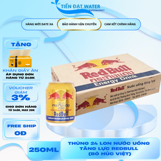  Thùng 24 Lon Redbull Việt 250ml – Nước Ngọt Tăng Lực Bò Húc Việt Tỉnh Táo Mỗi Ngày 