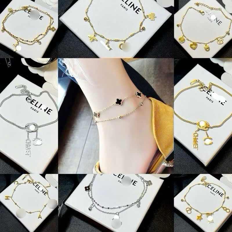 Lắc chân nữ sợi mảnh chất liệu titan siêu hot