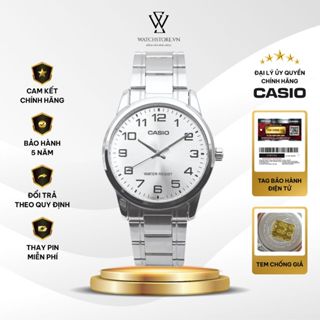 Đồng Hồ Nam Casio MTP-V001D-7BUDF Quartz Kính Khoáng Trắng 38mm Chống Nước Dây Kim Loại Không Gỉ Chính Hãng - WATCHSTORE