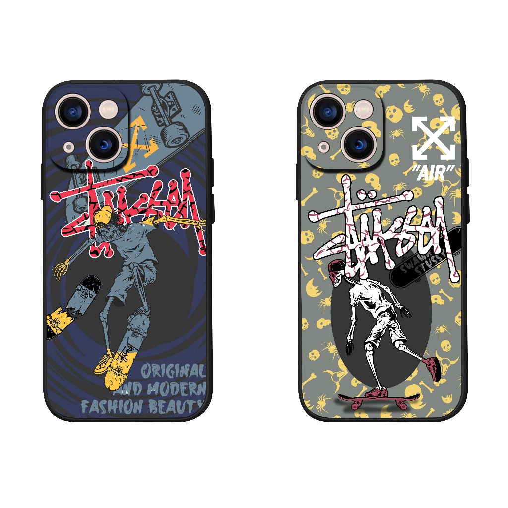 Ốp lưng iPhone Stussy Trượt Ván TPU Viền Vuông