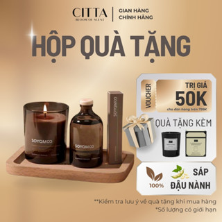  Hộp Quà Tặng Nến Thơm Kèm Tinh Dầu Thơm Phòng CITTA Soya Zentea Hương Trà - CITTA Bloom of Scent 